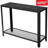 Hoppa! Consoletafel | Bijzettafel | Zwart | Hout/Ijzer | Vintage | 101,5 x 35 x 80 cm (B x D x H)