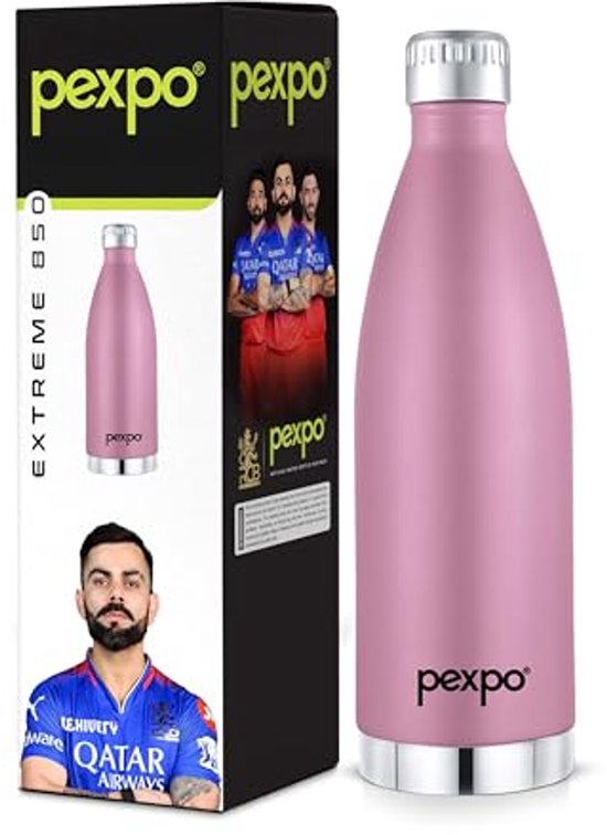 Geïsoleerde Roestvrijstalen Waterfles 850 ml | Houdt 30 Uur Warm of Koud | Perfect voor Avontuur, Trekking, en Kantoor