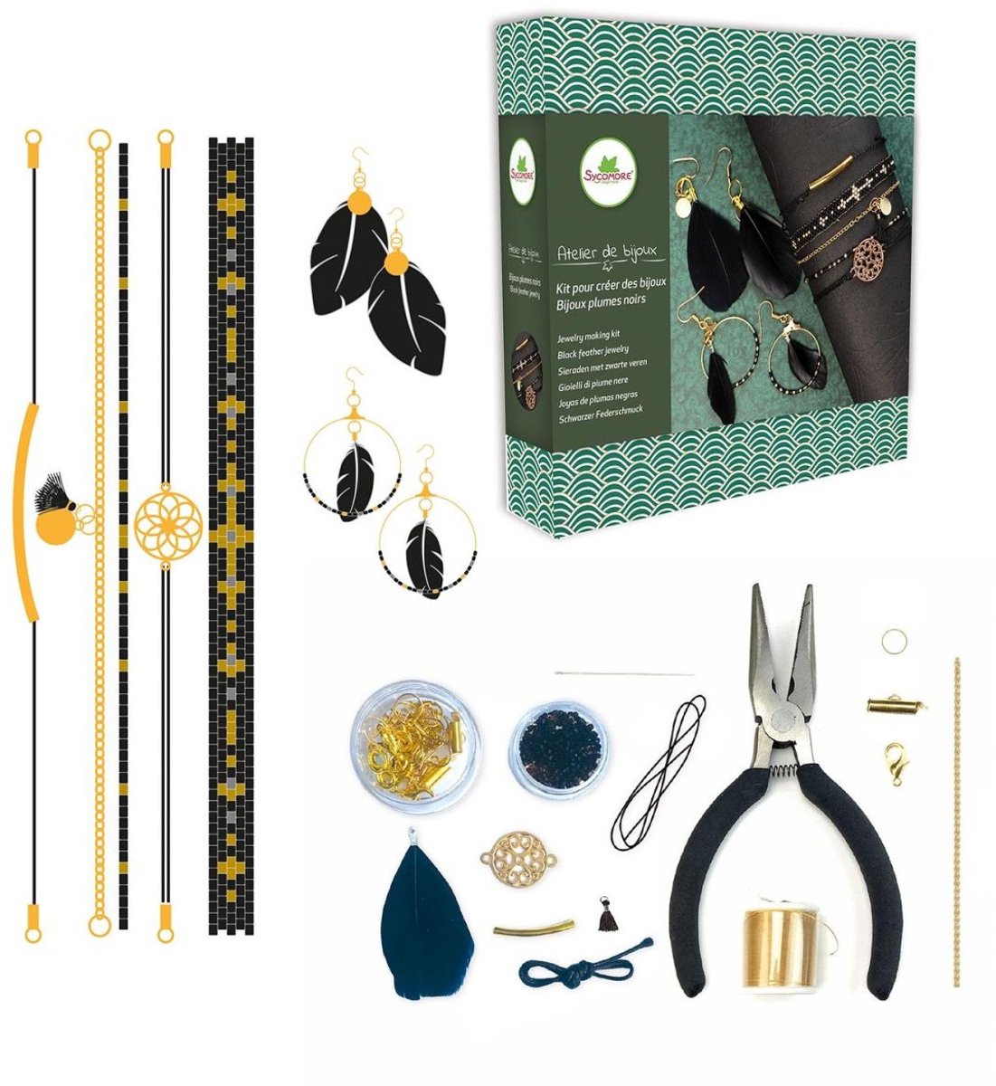 Sycomore sieraden knutselset Plumes du soir creatief speelgoed 12 jaar+.