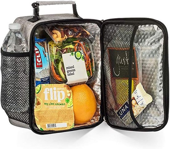 Geïsoleerde koeltas - lunchtas - Lunchtas - lunchtas dames - lunch tas - dubbele ritssluiting draagbare lunchtas - 23 x 11 x 26 cm van Merkloos — afbeelding 3
