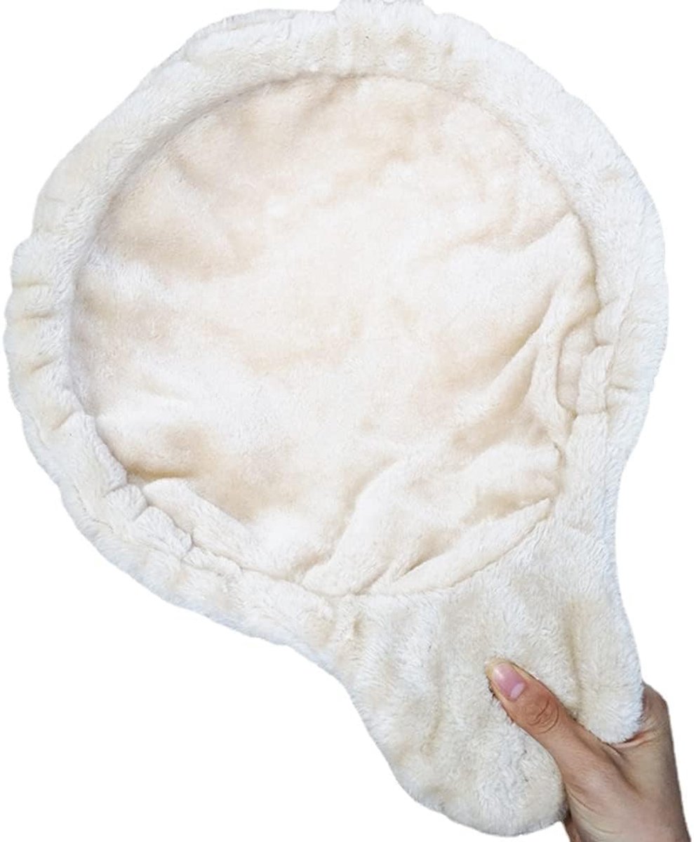 Daity Zachte pluchen kattenhangmat - geschikt voor doe-het-zelf kattenklimrek - kattenbed met krabpaalinstallatie - hangende - verdikte kattenlepelhangmat - geschikt voor katten om in alle seizoenen te rusten (beige)