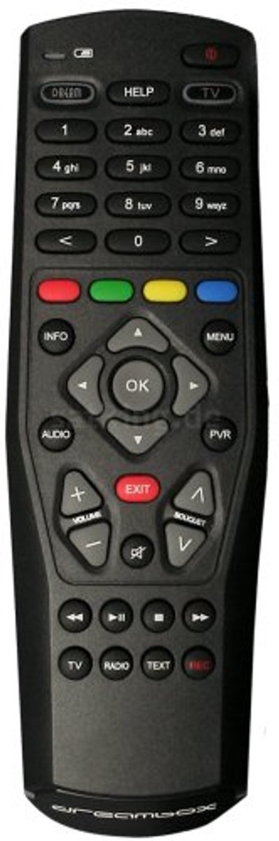Draadloze afstandsbediening voor TV met drukknoppen