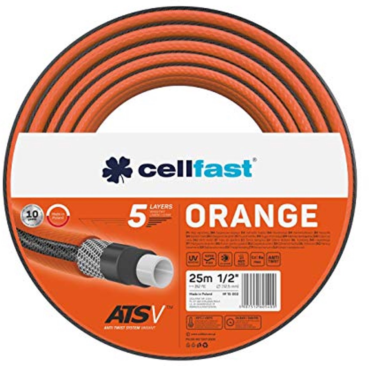 5-laags UV-bestendige tuinslang - 25 meter - 1/2 inch - Hoogwaardige waterafvoer