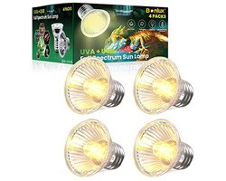 Dimbare E27 Reptielenverwarmingslamp 50W UVA+UVB Volledig Spectrum Lamp voor Hagedissen, Schildpadden, Slangen en Aquariums