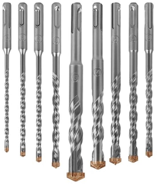 Tegelborenset, 7 stuks, glasboren, steenboor, boorset met zeskantige schacht, universele boor voor hobbyisten, beton, baksteen, glas, kunststof, hout (3 mm, 4 mm, 5 mm, 6 mm, 8 mm, 10 mm, 12 mm