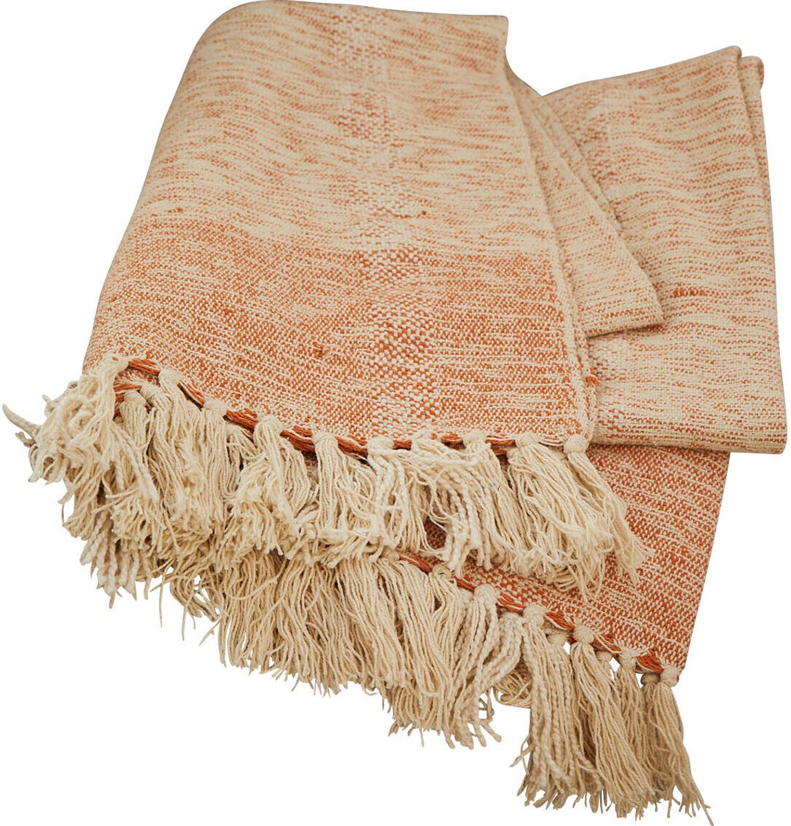 Loberon Plaid Winlow beige/terracotta