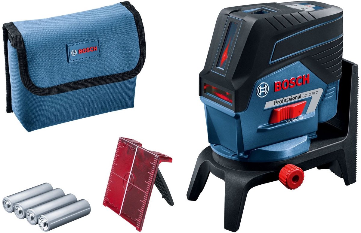 Lijnlaser GCL 2-50 C (RM2 + etui + 4 AA batterijen + richtplaat)