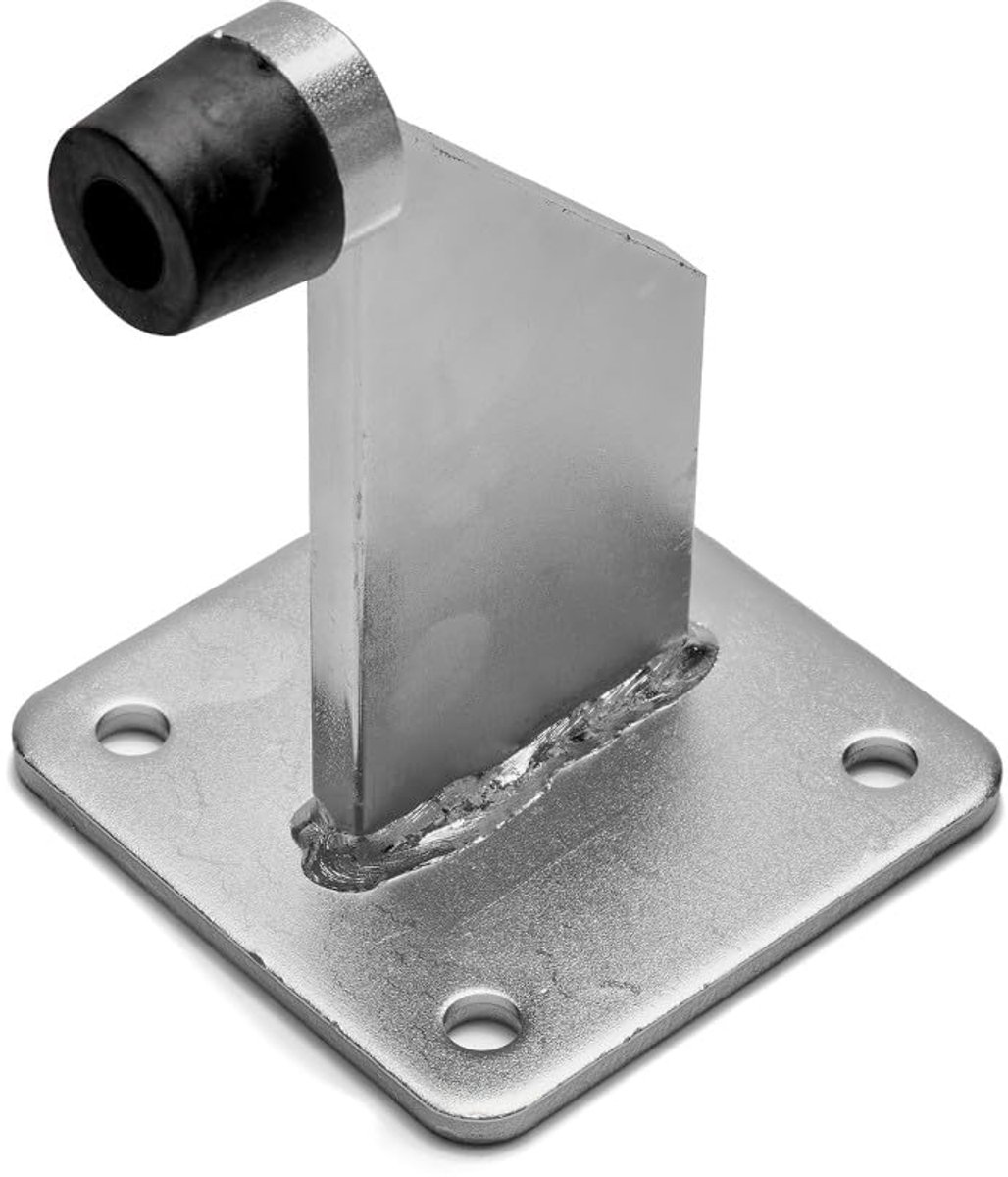 Deurstopper met rubberen buffer voor roldeuren en zware deuren - 100 mm