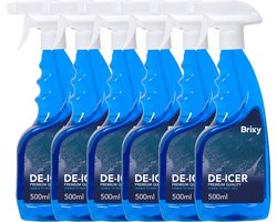 Brixy 6-Pack Antivries Spray - Ruitenontdooier Voor Auto - Krachtige Ontdooispray - De-Icer - Winter - 6 x 500ml