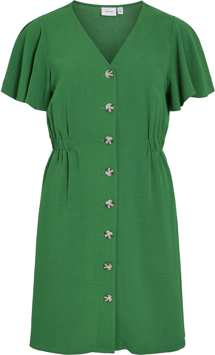 VILA - VIGABSEN S/S V-NECK SHORT DRESS/KA - Dames - Mini jurken