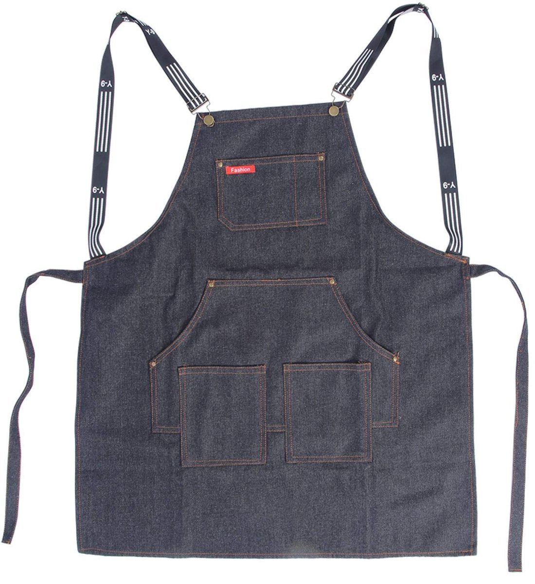 Apron Breathable Waterproof Denim Apron Sleeveless Black for Men for Bar