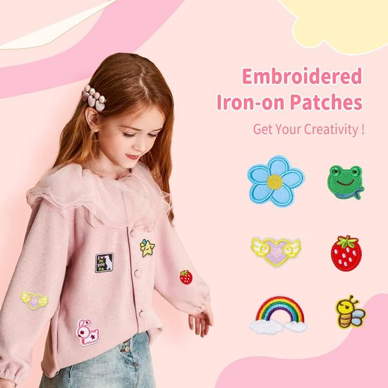 Irich 9 stuks opstrijkbare patches voor kinderen en volwassenen, voor jeans, jassen, overhemden, hoeden, schoenen, rugzakken en andere kleding