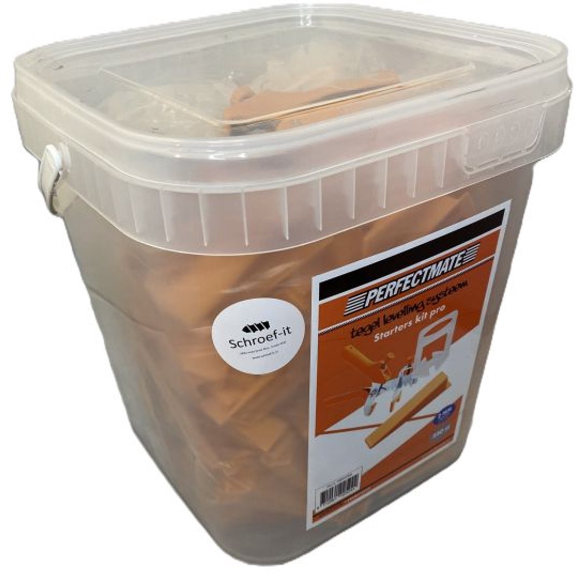 Tegel nivelleersysteem / levelling starterkit 250 stuks voor 2mm voeg en tegeldiktes van 3 t/m 13mm