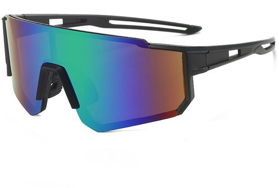 WuGU Rave Sportbril, 2 stuks, snelle bril, gepolariseerde fietsbril, sportzonnebril voor heren en dames, UV400-bescherming, fietsbril voor MTB, racefiets, outdoorsport, fietsen