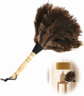 Tiardey Struisvogelveer Duster 33 cm Veer Dusters Huishoudelijke Stofverwijderingsgereedschap met houten handvat Reinigingsborstel Tool voor Huis Tuin Spinnenweb Plafondventilator Meubels Afstoffen Sneller Dusters