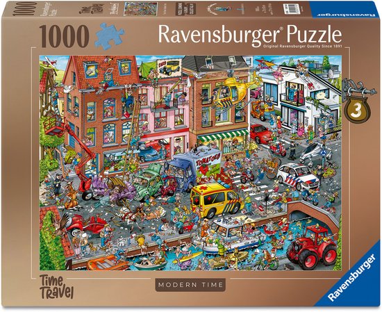 Ravensburger Ray's Comic Series - Time Travel 3 - Modern Time - 1000 stukjes Legpuzzel
