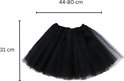 Zwarte tule tutu, lengte 31 cm, taille 44-80 cm.