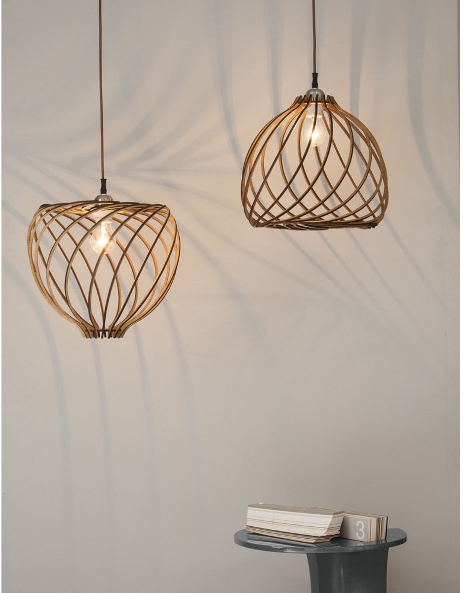 Lyora Houten hanglamp Adana Ø 35cm - 9135061