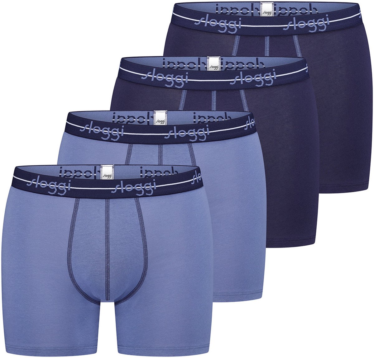 sloggi Heren lang short / pant 4 pack men Start