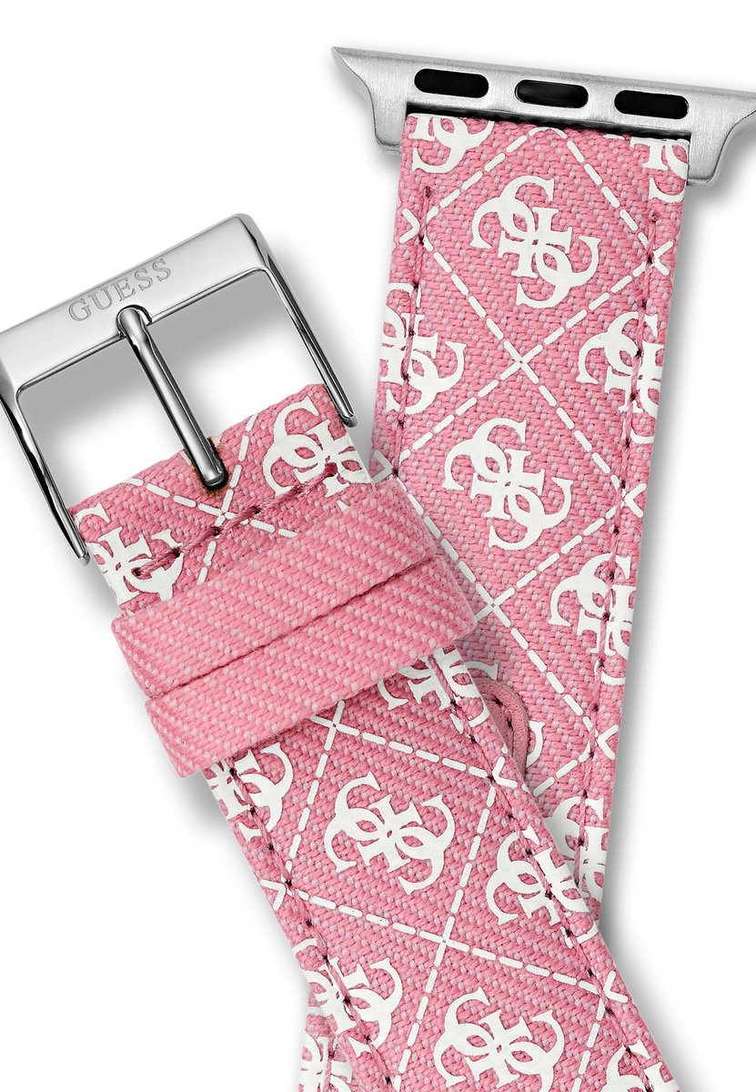 Guess Guess Watch Straps Roze Armband: 100% Denim 38 mm CS2024S1
