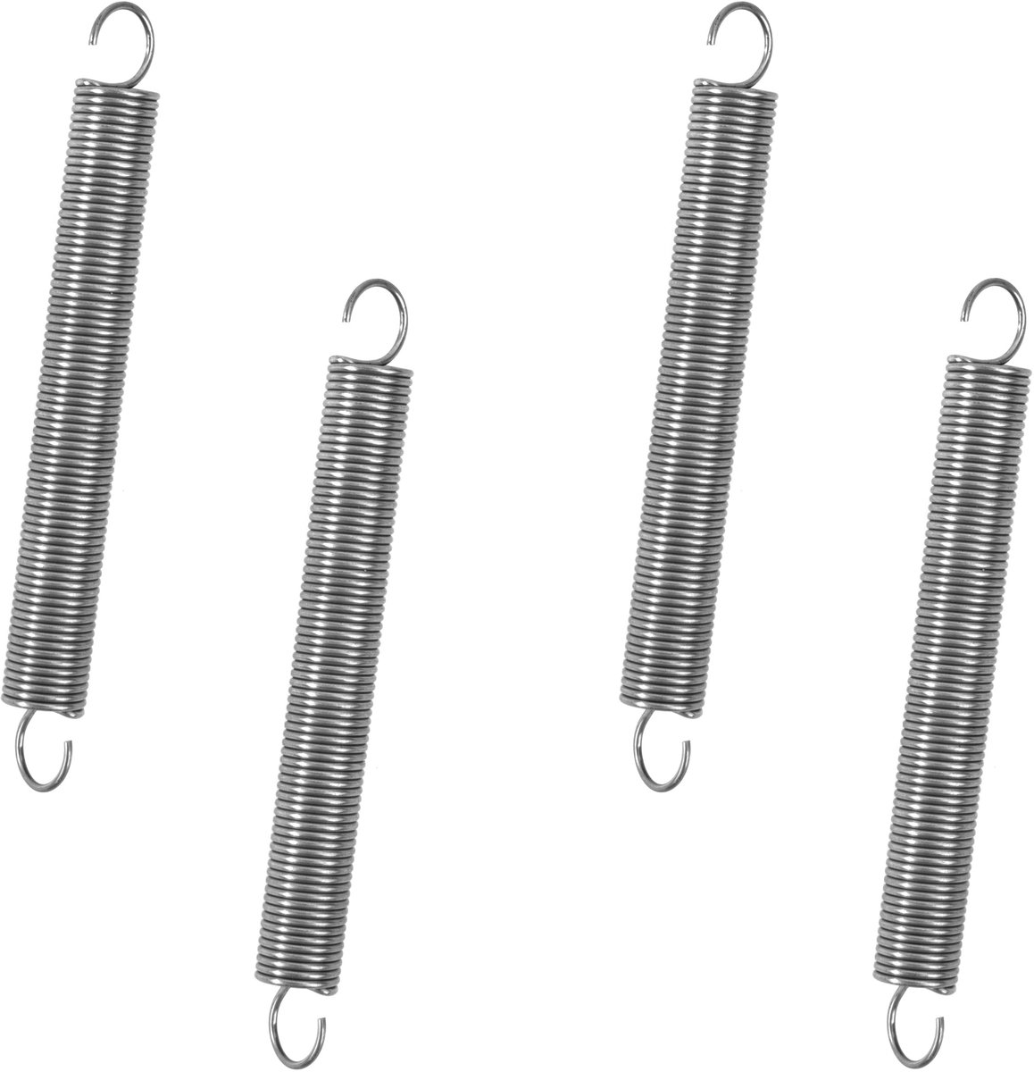 Tension Springs 90 mm - RVS - Dubbele Haak - 1 mm Draaddiameter