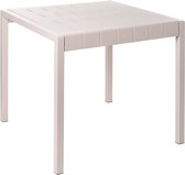 BARTICA - Table de jardin - Beige - 81 x 84 cm - Matière synthétique