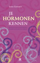 Boekomslag met de titel 'Je hormonen kennen' op een paarse achtergrond met decoratieve krullen.