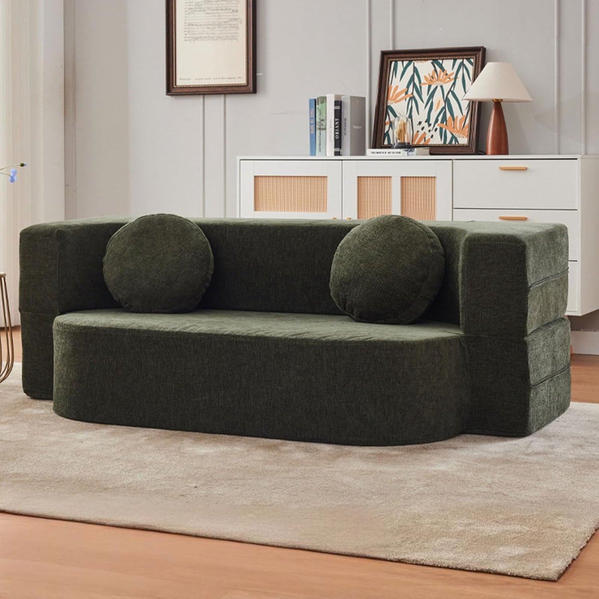 Opvouwbare Compressiebank voor Kleine Ruimtes - 2-in-1 Lounge en Slaapbed