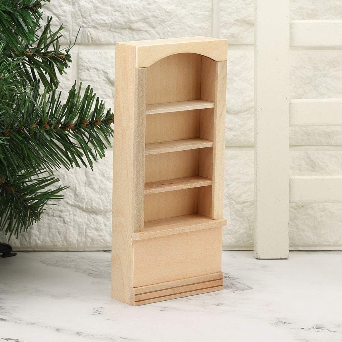 Luxe Houten Boekenkast voor Poppenhuis 1:12 - Meubels en Accessoires