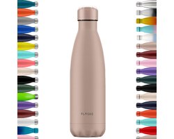 FLASKE Original Match 500ML - Cloud - RVS Drinkfles van 500ML - Geschikt als waterfles, thermosfles en thermoskan