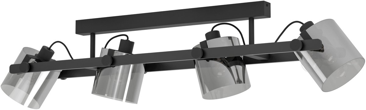 EGLO plafondlamp Hornwood 2 zwart 4xE27 40W