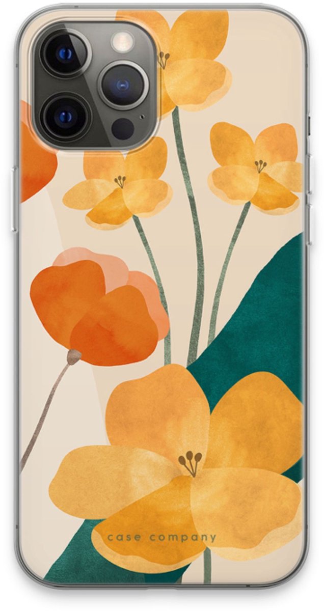 Case Company® - Hoesje geschikt voor iPhone 13 Pro Max hoesje - Amber bloom 2 - Soft Cover Telefoonhoesje - Bescherming aan alle Kanten en Schermrand