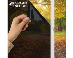 Homewell Zonwerende HR+ HR++ en HR+++ Raamfolie 90x300cm - UV protectie - Isolerend & Zelfklevend- Zwart Tint 39%