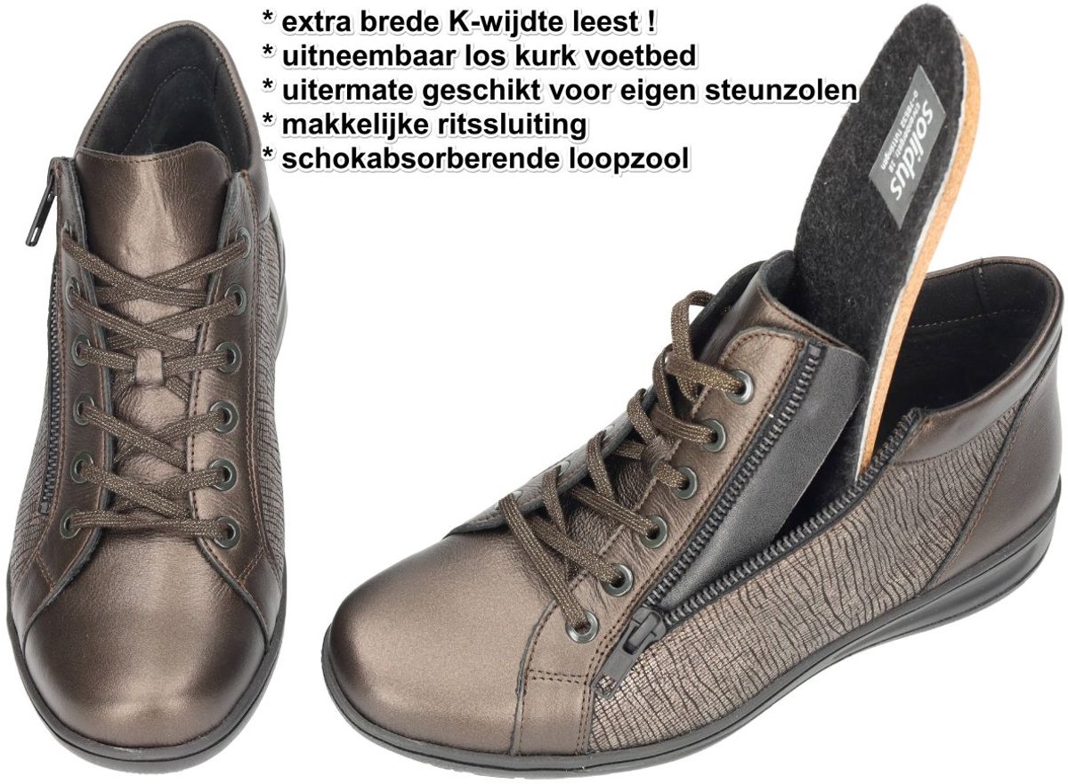 Solidus -Dames - brons - bottines - maat 39.5