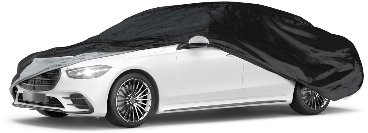 Walser Dekzeil voor auto All Weather - autozeil volledige garage Maat 3 Auto zwart
