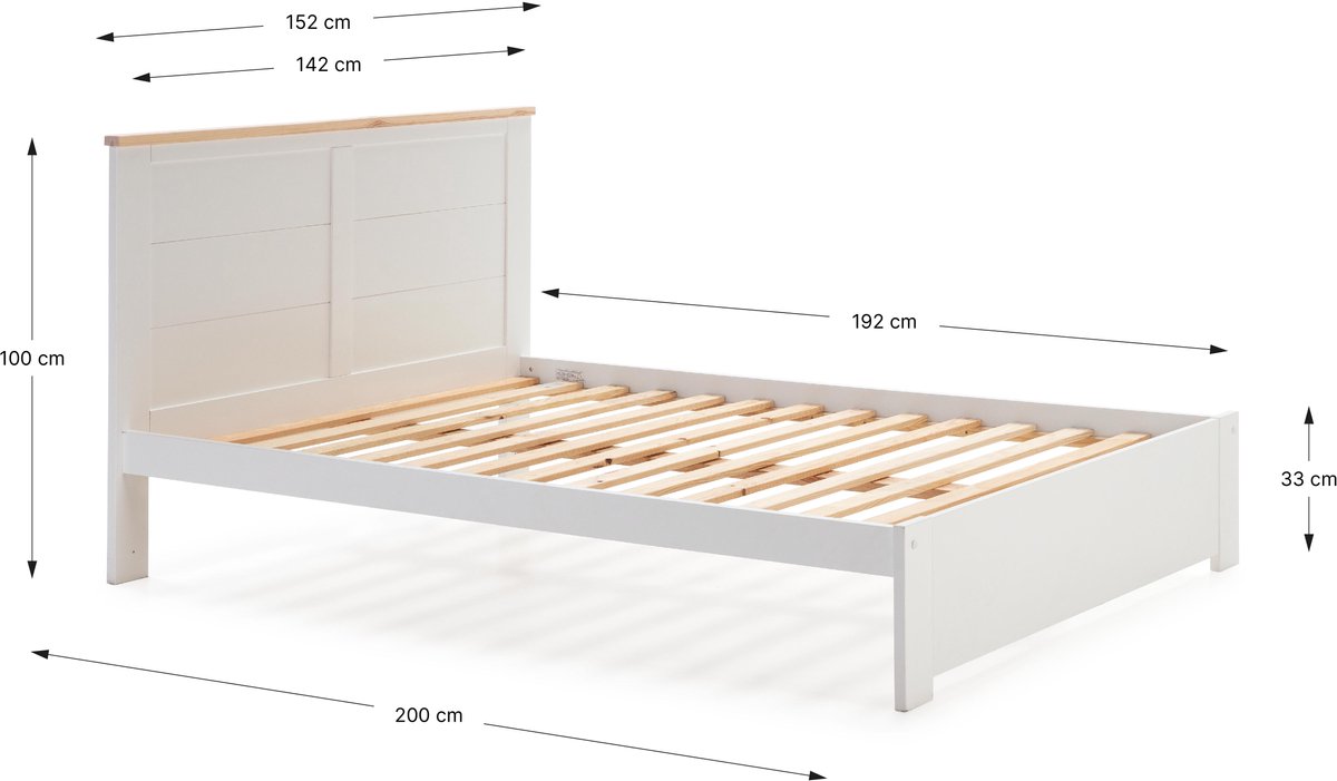 Marckeric - Bed Akira - Wit - 197x152x100cm