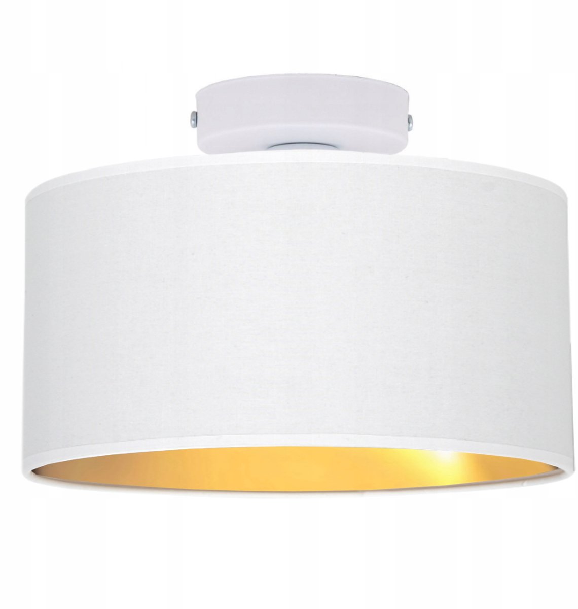 Gouden Plafondlamp met Stoffen Kap - E27 Fitting