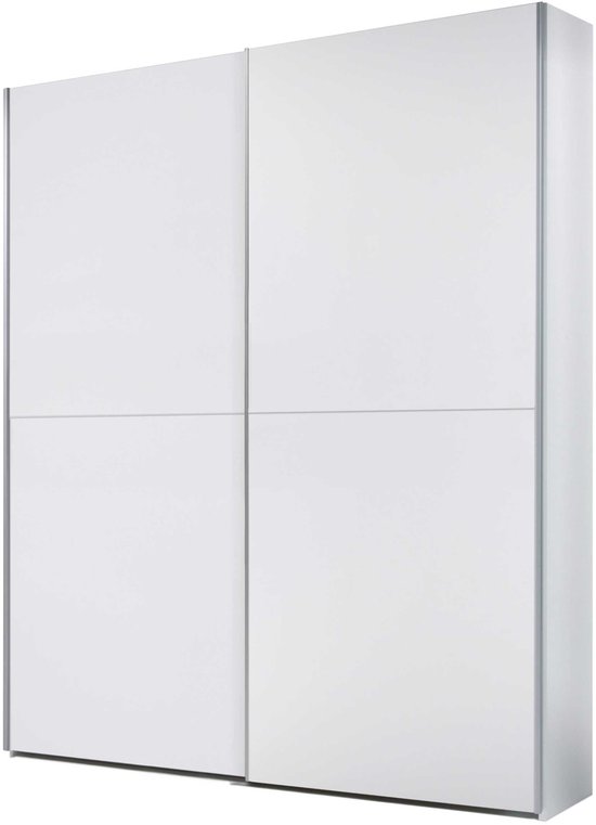 Armoire Tiempo 170x59x195cm avec deux portes - blanc - Bega Polpower - Armoires de chambre à coucher - Blanc - Panneaux de particules - Armoires de chambre à coucher