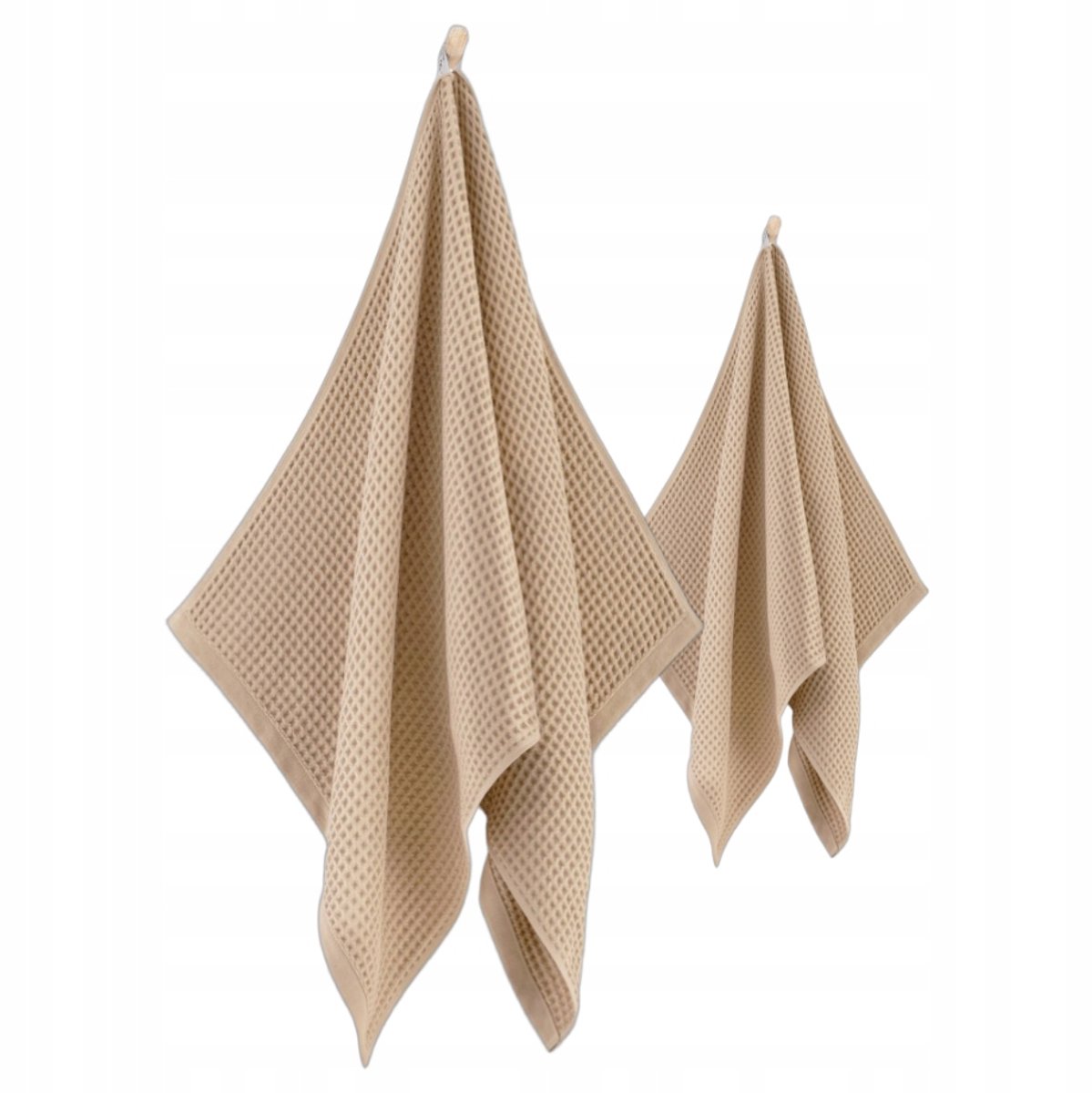 Zwoltex Naturel Handdoekset Beige Katoen 70x140cm & 50x90cm