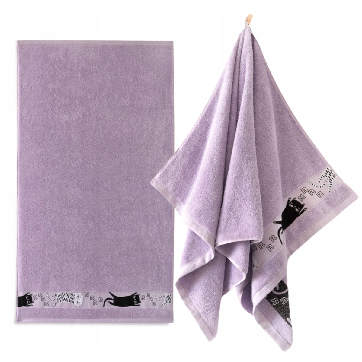 Zwoltex Badhanddoek Katoen 50x70cm - Zacht & Absorberend - Paars