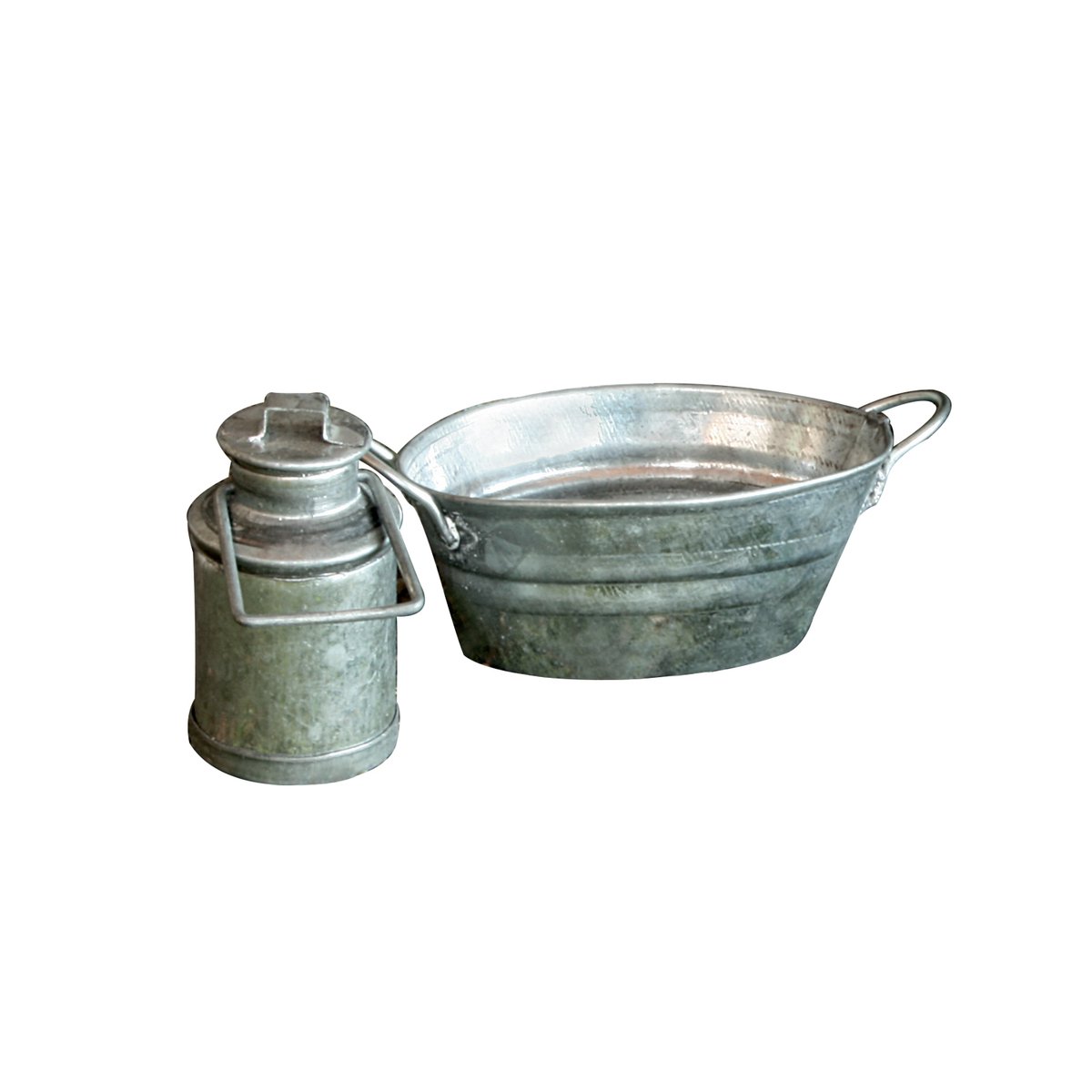 3-delige set - emmer, melkkan en kuip van gegalvaniseerd plaatstaal - opmerkelijke details in elke kerststal - ideaal voor figuren tussen 8 en 13 cm - leuk voor alle leeftijden
