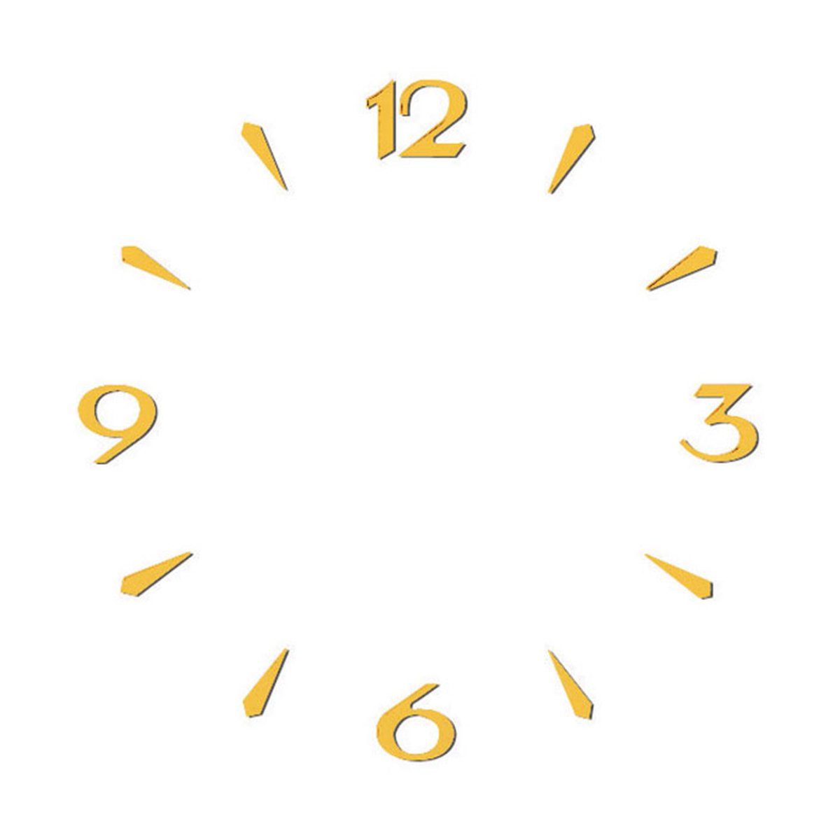 Cijferset Arabische cijfers-streepjes kunststof geel zelfklevend L=10mm