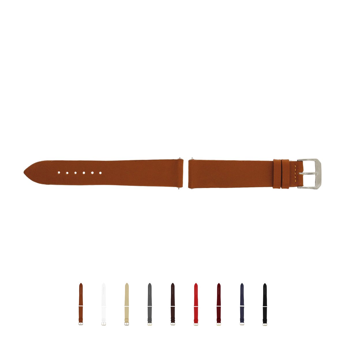 SELVA horlogeband, 14-24 mm, leer, verwisselbaar, vervangende band voor smartwatch, gemaakt in Duitsland