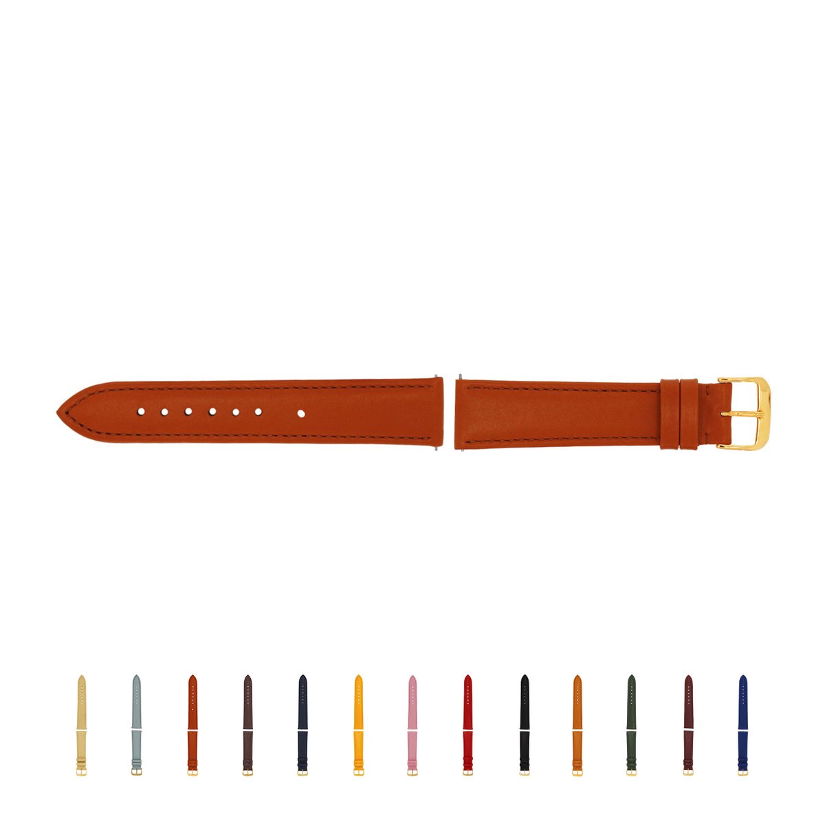 SELVA horlogeband, 14-24 mm, leer, verwisselbaar, vervangende band voor smartwatch, gemaakt in Duitsland