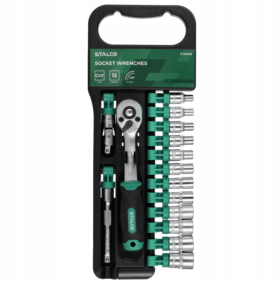 15-delige Doppenset met Ratel 1/4"
