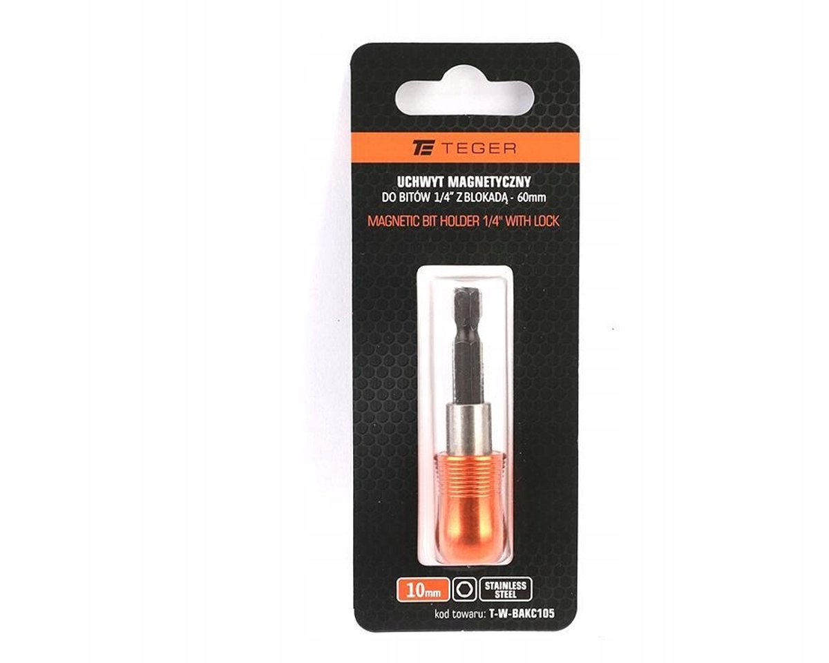 Magnetische Bithouder 1/4" 60mm met Vergrendeling - Teger