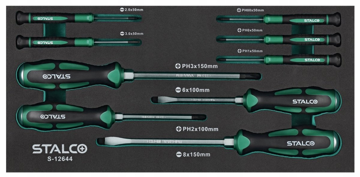 Stalco Precisie en Klop Schroevendraaiers Set CrV 9 Delen