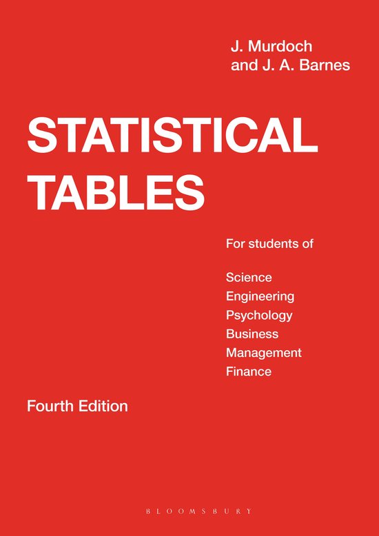 Statistical Tables - cover