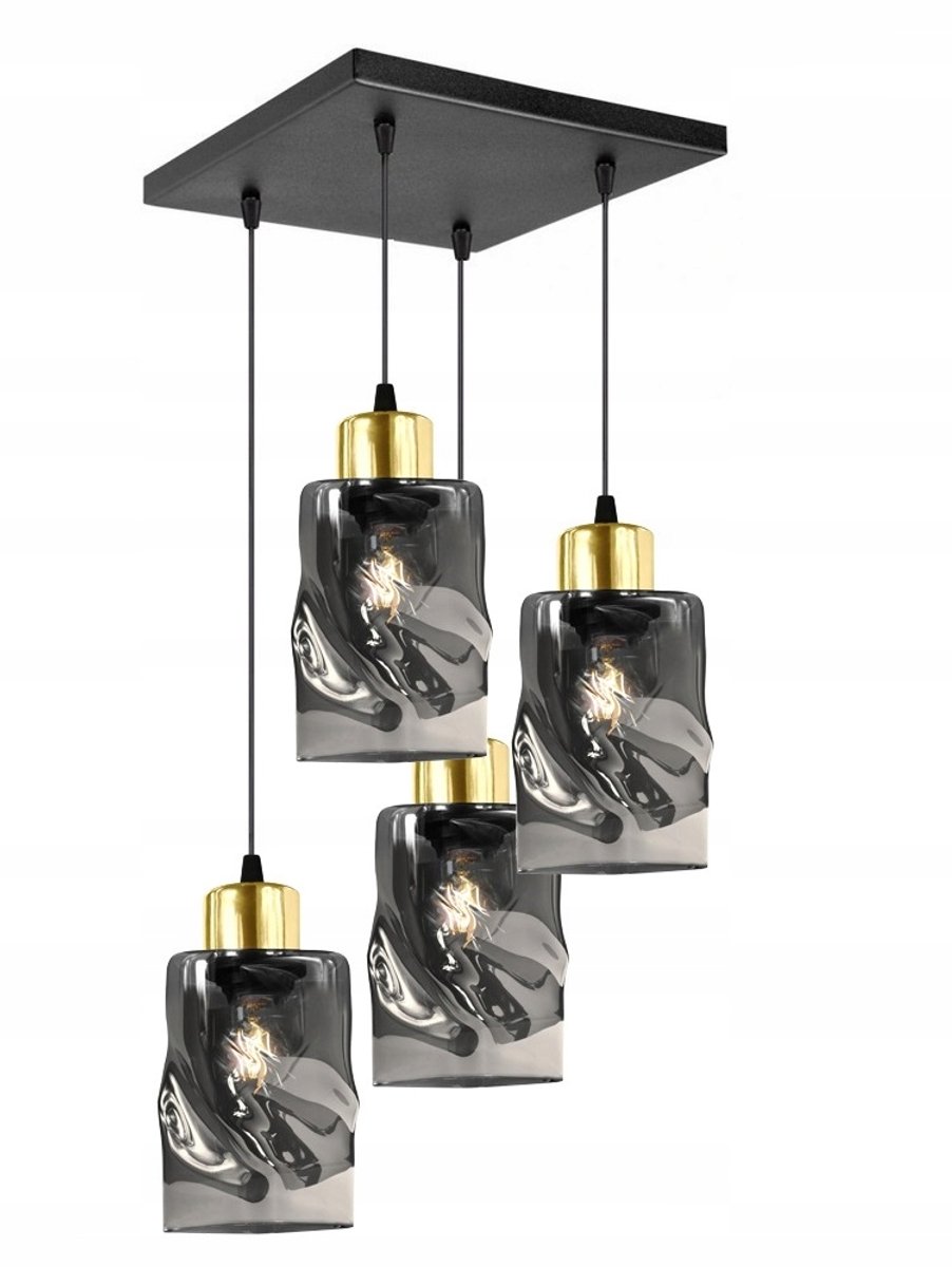 Luxe Hanglamp LORD 8-301HR Zwart/Goud E27