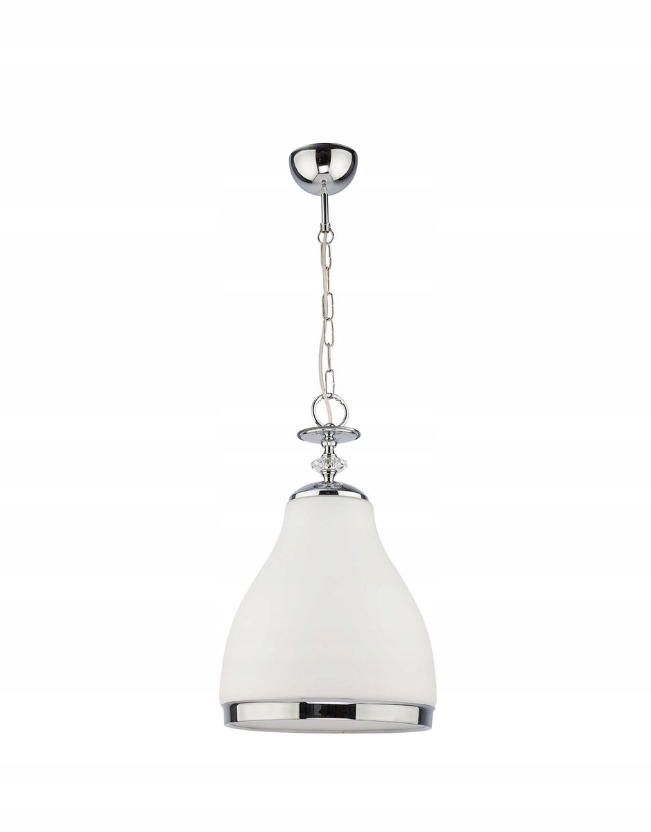 ISLA hanglamp chroom wit, 1-lichts, E27, 80cm
